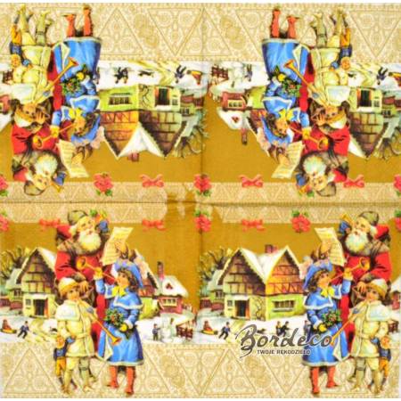 Serwetka decoupage firmy  R2S retro trio 33x33cm